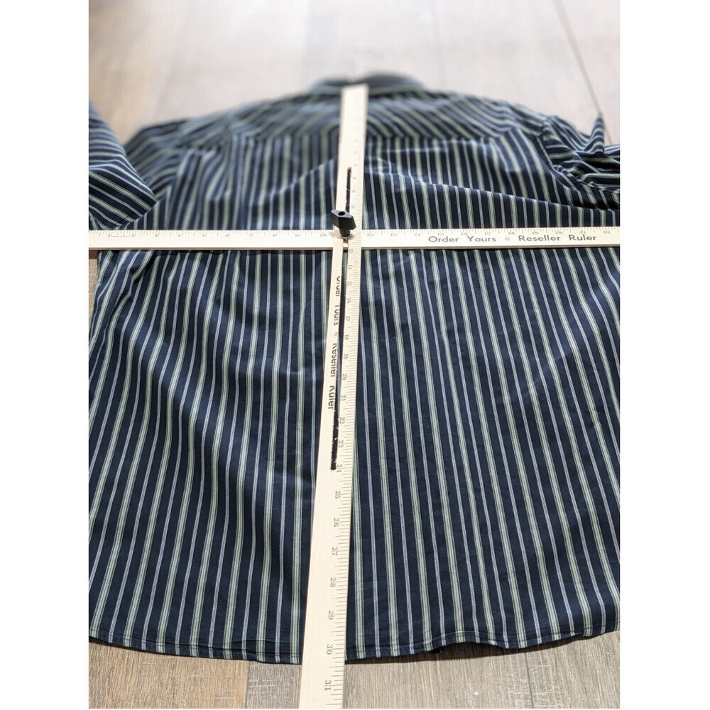 Claiborne Dress Shirt Mens Large Black Striped Long Sleeve Casual Button Down - Picture 5 of 8